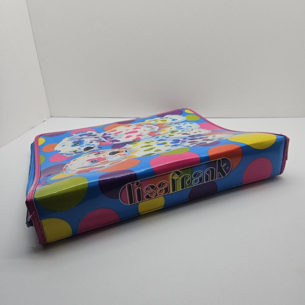 Lisa Frank Vintage 90's 3 Ring Binder Spotty And Dotty Zip Up - Picture 3 of 12